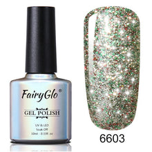 Load image into Gallery viewer, FairyGlo Glitter Gelpolish Stamping Paint Nail Polish 10ML Starry Giltter Vernis a Ongle Nail Art Nagellak Lucky Lacquer Gellak