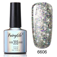Load image into Gallery viewer, FairyGlo Glitter Gelpolish Stamping Paint Nail Polish 10ML Starry Giltter Vernis a Ongle Nail Art Nagellak Lucky Lacquer Gellak