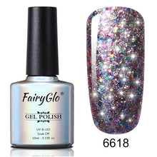 Load image into Gallery viewer, FairyGlo Glitter Gelpolish Stamping Paint Nail Polish 10ML Starry Giltter Vernis a Ongle Nail Art Nagellak Lucky Lacquer Gellak