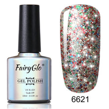 Load image into Gallery viewer, FairyGlo Glitter Gelpolish Stamping Paint Nail Polish 10ML Starry Giltter Vernis a Ongle Nail Art Nagellak Lucky Lacquer Gellak