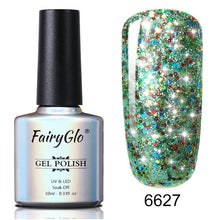 Load image into Gallery viewer, FairyGlo Glitter Gelpolish Stamping Paint Nail Polish 10ML Starry Giltter Vernis a Ongle Nail Art Nagellak Lucky Lacquer Gellak