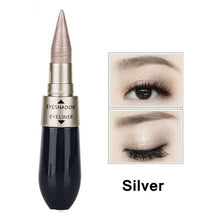 Load image into Gallery viewer, 1 Pcs Double-end 2-in-1 Pearly Glimmer Waterproof Eyeshadow Black Eye Liner Pen Quick Dry Women Eye Beauty Makeup Cosmetic