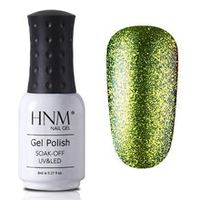Load image into Gallery viewer, HNM 8ML Glitter Bling Nail Polish Soak Off Stamping Paint Nail Gelpolish Nail Art Vernis a Ongle Enamel Nagellak Lucky Lacquer