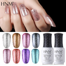 Load image into Gallery viewer, HNM 8ML Glitter Bling Nail Polish Soak Off Stamping Paint Nail Gelpolish Nail Art Vernis a Ongle Enamel Nagellak Lucky Lacquer