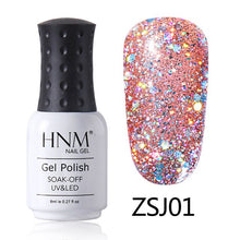 Load image into Gallery viewer, HNM 8ML Diamond UV LED Lamp Nail Gel Bling Glitter Paint Gellak Soak Off Semi Permanent Lucky Lacquer Enamel Gel Nail Polish Ink
