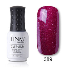 Load image into Gallery viewer, HNM 8ml Blue Red Pink Green Yellow Color Gel Nail Polish UV LED Lamp Semi Permanent Varnish Hybird Base Top Primer Manicure