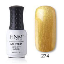 Load image into Gallery viewer, HNM 8ml Blue Red Pink Green Yellow Color Gel Nail Polish UV LED Lamp Semi Permanent Varnish Hybird Base Top Primer Manicure