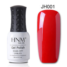 Load image into Gallery viewer, HNM 8ML Wine Red Color Nail Polish Nail Art Lucky Varnish Semi Permanant Paint Gellak Base Top Primer Manicure Lacquer