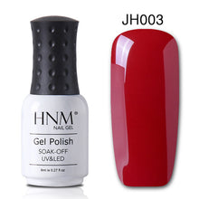 Load image into Gallery viewer, HNM 8ML Wine Red Color Nail Polish Nail Art Lucky Varnish Semi Permanant Paint Gellak Base Top Primer Manicure Lacquer
