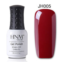 Load image into Gallery viewer, HNM 8ML Wine Red Color Nail Polish Nail Art Lucky Varnish Semi Permanant Paint Gellak Base Top Primer Manicure Lacquer