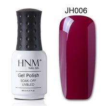 Load image into Gallery viewer, HNM 8ML Wine Red Color Nail Polish Nail Art Lucky Varnish Semi Permanant Paint Gellak Base Top Primer Manicure Lacquer