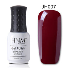 Load image into Gallery viewer, HNM 8ML Wine Red Color Nail Polish Nail Art Lucky Varnish Semi Permanant Paint Gellak Base Top Primer Manicure Lacquer