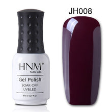Load image into Gallery viewer, HNM 8ML Wine Red Color Nail Polish Nail Art Lucky Varnish Semi Permanant Paint Gellak Base Top Primer Manicure Lacquer