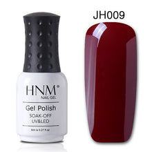 Load image into Gallery viewer, HNM 8ML Wine Red Color Nail Polish Nail Art Lucky Varnish Semi Permanant Paint Gellak Base Top Primer Manicure Lacquer