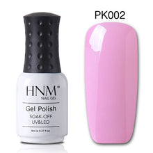Load image into Gallery viewer, HNM 8ml Solid Pink Series Nail Polish Gelpolish Hybrid Varnish Semi Permanent Paint Gellak Lucky Lacquer Stamping 12 Colors