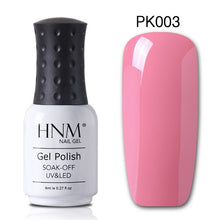 Load image into Gallery viewer, HNM 8ml Solid Pink Series Nail Polish Gelpolish Hybrid Varnish Semi Permanent Paint Gellak Lucky Lacquer Stamping 12 Colors