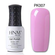 Load image into Gallery viewer, HNM 8ml Solid Pink Series Nail Polish Gelpolish Hybrid Varnish Semi Permanent Paint Gellak Lucky Lacquer Stamping 12 Colors