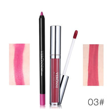 Load image into Gallery viewer, Hot Brand 2pcs/set Lipgloss Lipliner Makeup Sets Velvet Matte Liquid Lipstick Set Lip Liner Lip Kit Waterproof Cosmetics