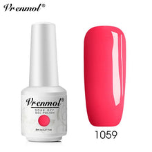 Load image into Gallery viewer, Vrenmol 8ML Nude Color Series Nail Gel Polish Soak Off Gel Long Lasting UV Gel Colorful Nail Art Hybrid Paint Gel Varnish Set