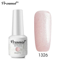 Load image into Gallery viewer, Vrenmol 8ML Nude Color Series Nail Gel Polish Soak Off Gel Long Lasting UV Gel Colorful Nail Art Hybrid Paint Gel Varnish Set