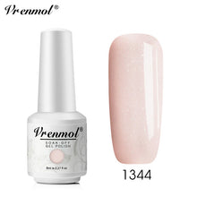 Load image into Gallery viewer, Vrenmol 8ML Nude Color Series Nail Gel Polish Soak Off Gel Long Lasting UV Gel Colorful Nail Art Hybrid Paint Gel Varnish Set