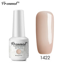 Load image into Gallery viewer, Vrenmol 8ML Nude Color Series Nail Gel Polish Soak Off Gel Long Lasting UV Gel Colorful Nail Art Hybrid Paint Gel Varnish Set