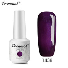 Load image into Gallery viewer, Vrenmol 8ML Nude Color Series Nail Gel Polish Soak Off Gel Long Lasting UV Gel Colorful Nail Art Hybrid Paint Gel Varnish Set