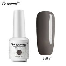 Load image into Gallery viewer, Vrenmol 8ML Nude Color Series Nail Gel Polish Soak Off Gel Long Lasting UV Gel Colorful Nail Art Hybrid Paint Gel Varnish Set