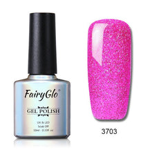 Load image into Gallery viewer, FairyGlo 10ml Neno Color Nail Polish Bling Glitter Gelpolish Semi Permanent Polish Hybrid Varnish Lucky Lacquer Paint Gellak ink