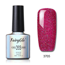 Load image into Gallery viewer, FairyGlo 10ml Neno Color Nail Polish Bling Glitter Gelpolish Semi Permanent Polish Hybrid Varnish Lucky Lacquer Paint Gellak ink
