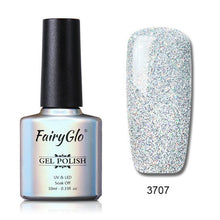 Load image into Gallery viewer, FairyGlo 10ml Neno Color Nail Polish Bling Glitter Gelpolish Semi Permanent Polish Hybrid Varnish Lucky Lacquer Paint Gellak ink