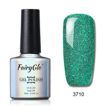 Load image into Gallery viewer, FairyGlo 10ml Neno Color Nail Polish Bling Glitter Gelpolish Semi Permanent Polish Hybrid Varnish Lucky Lacquer Paint Gellak ink