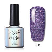 Load image into Gallery viewer, FairyGlo 10ml Neno Color Nail Polish Bling Glitter Gelpolish Semi Permanent Polish Hybrid Varnish Lucky Lacquer Paint Gellak ink