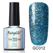 Load image into Gallery viewer, FairyGlo 10ml Neno Color Nail Polish Bling Glitter Gelpolish Semi Permanent Polish Hybrid Varnish Lucky Lacquer Paint Gellak ink
