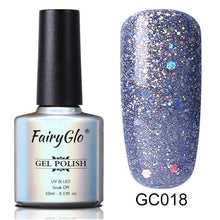 Load image into Gallery viewer, FairyGlo 10ml Neno Color Nail Polish Bling Glitter Gelpolish Semi Permanent Polish Hybrid Varnish Lucky Lacquer Paint Gellak ink