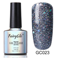 Load image into Gallery viewer, FairyGlo 10ml Neno Color Nail Polish Bling Glitter Gelpolish Semi Permanent Polish Hybrid Varnish Lucky Lacquer Paint Gellak ink