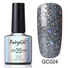 Load image into Gallery viewer, FairyGlo 10ml Neno Color Nail Polish Bling Glitter Gelpolish Semi Permanent Polish Hybrid Varnish Lucky Lacquer Paint Gellak ink