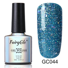 Load image into Gallery viewer, FairyGlo 10ml Neno Color Nail Polish Bling Glitter Gelpolish Semi Permanent Polish Hybrid Varnish Lucky Lacquer Paint Gellak ink