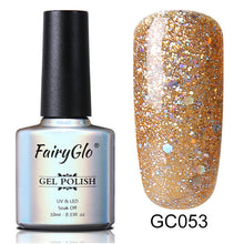 Load image into Gallery viewer, FairyGlo 10ml Neno Color Nail Polish Bling Glitter Gelpolish Semi Permanent Polish Hybrid Varnish Lucky Lacquer Paint Gellak ink