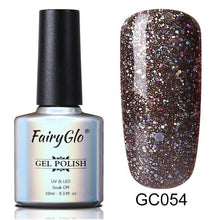 Load image into Gallery viewer, FairyGlo 10ml Neno Color Nail Polish Bling Glitter Gelpolish Semi Permanent Polish Hybrid Varnish Lucky Lacquer Paint Gellak ink