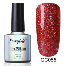 Load image into Gallery viewer, FairyGlo 10ml Neno Color Nail Polish Bling Glitter Gelpolish Semi Permanent Polish Hybrid Varnish Lucky Lacquer Paint Gellak ink