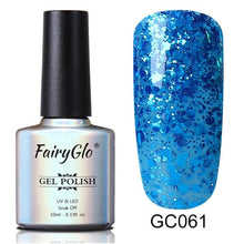 Load image into Gallery viewer, FairyGlo 10ml Neno Color Nail Polish Bling Glitter Gelpolish Semi Permanent Polish Hybrid Varnish Lucky Lacquer Paint Gellak ink