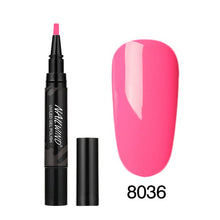 Load image into Gallery viewer, 5ML Nail Gel Polish Pencil 60 Colors Polish Nail Pen Gel Nails Art Brush Pen for Nails Soak Off Top White Gel Lacquer Gel Paint