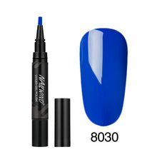 Load image into Gallery viewer, 5ML Nail Gel Polish Pencil 60 Colors Polish Nail Pen Gel Nails Art Brush Pen for Nails Soak Off Top White Gel Lacquer Gel Paint