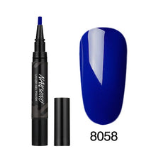 Load image into Gallery viewer, 5ML Nail Gel Polish Pencil 60 Colors Polish Nail Pen Gel Nails Art Brush Pen for Nails Soak Off Top White Gel Lacquer Gel Paint