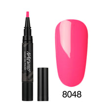 Load image into Gallery viewer, 5ML Nail Gel Polish Pencil 60 Colors Polish Nail Pen Gel Nails Art Brush Pen for Nails Soak Off Top White Gel Lacquer Gel Paint
