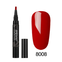 Load image into Gallery viewer, 5ML Nail Gel Polish Pencil 60 Colors Polish Nail Pen Gel Nails Art Brush Pen for Nails Soak Off Top White Gel Lacquer Gel Paint