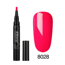 Load image into Gallery viewer, 5ML Nail Gel Polish Pencil 60 Colors Polish Nail Pen Gel Nails Art Brush Pen for Nails Soak Off Top White Gel Lacquer Gel Paint