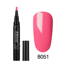Load image into Gallery viewer, 5ML Nail Gel Polish Pencil 60 Colors Polish Nail Pen Gel Nails Art Brush Pen for Nails Soak Off Top White Gel Lacquer Gel Paint