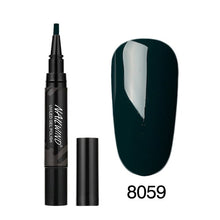 Load image into Gallery viewer, 5ML Nail Gel Polish Pencil 60 Colors Polish Nail Pen Gel Nails Art Brush Pen for Nails Soak Off Top White Gel Lacquer Gel Paint